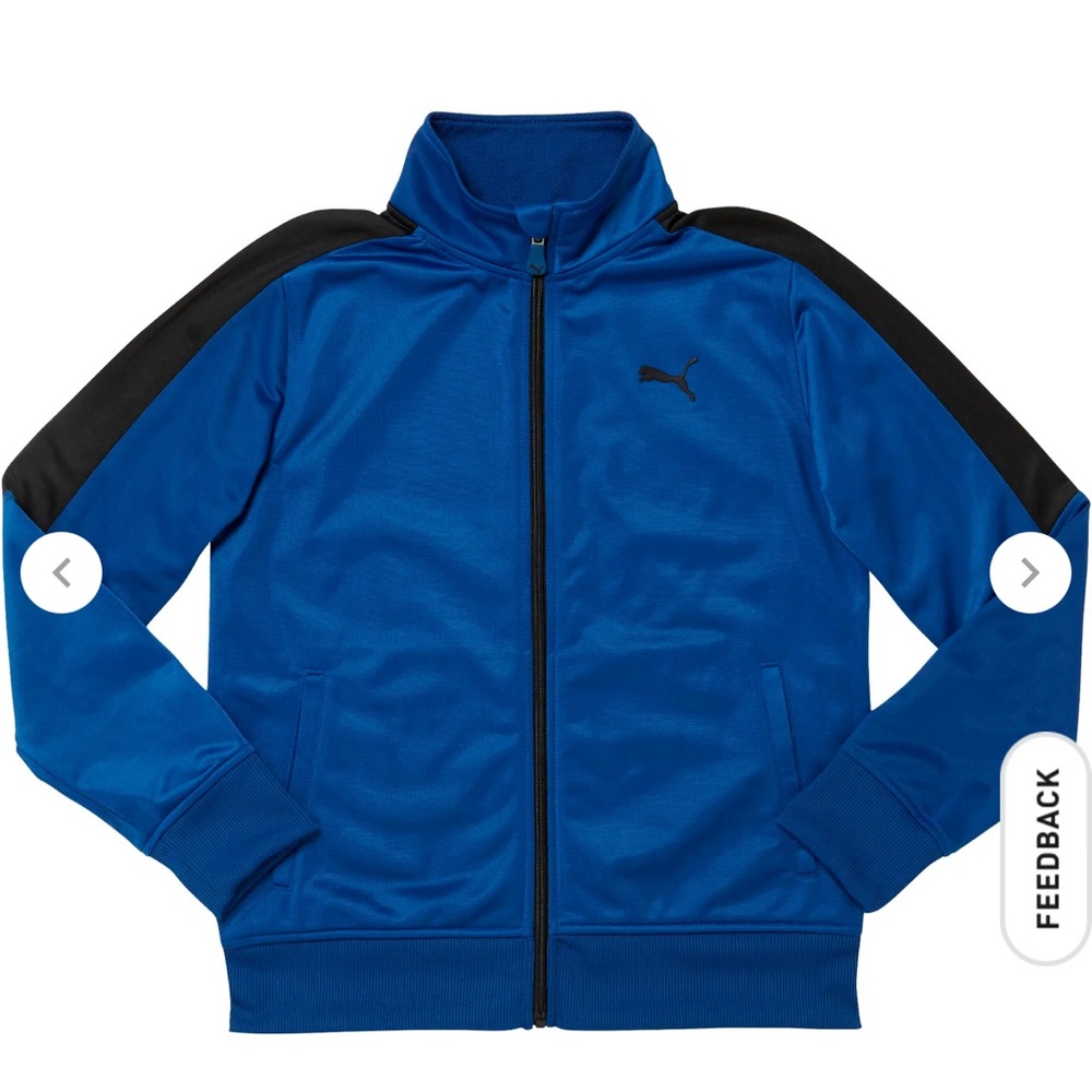 Boys PUMA Track Jacket JR. Solitaire Blue Size 7